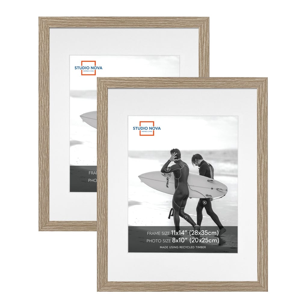 Studio Nova 11x14 to 8x10in Premium Wooden Natural Photo Frame Set of 2 from our Studio Nova Home Basics Frame Bundles collection by Studio Nova