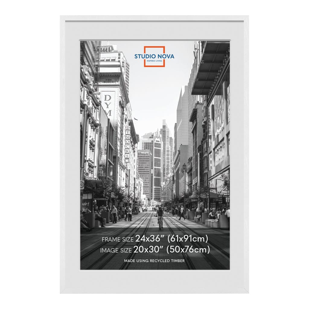 Studio Nova 24x36 to 20x30in Premium Wooden White Poster Frame from our Studio Nova Home Basics Picture Frames collection by Studio Nova