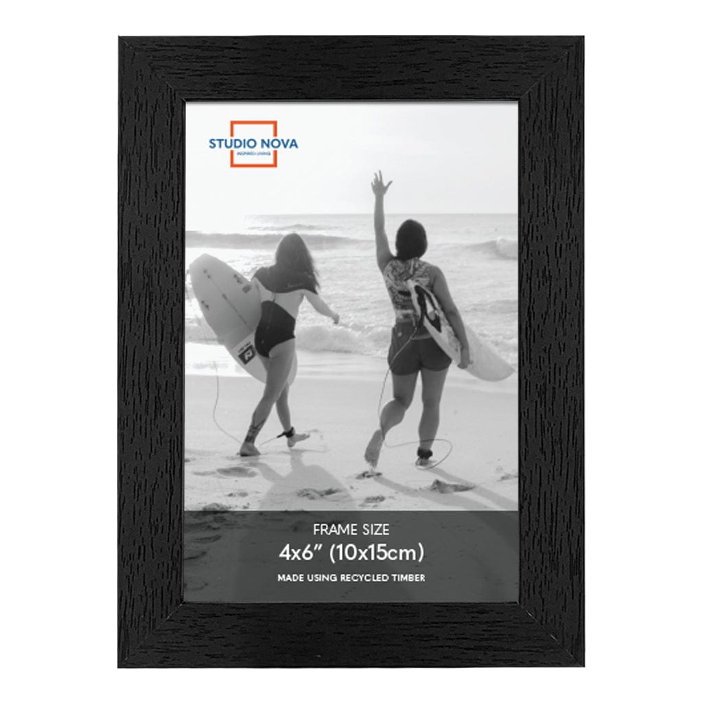 Studio Nova 4x6in Premium Wooden Black Photo Frame Set of 4 from our Studio Nova Home Basics Frame Bundles collection by Studio Nova