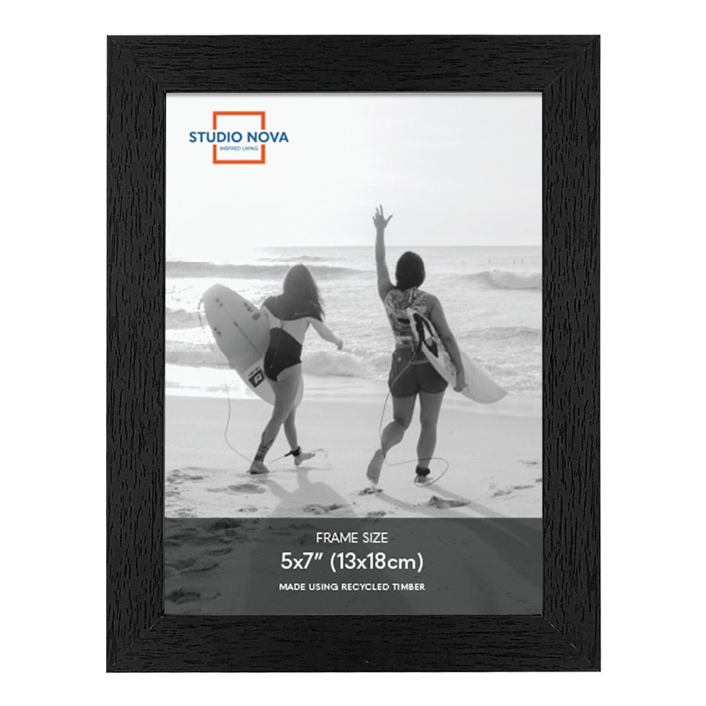 Studio Nova 5x7in Premium Wooden Black Photo Frame Set of 4 from our Studio Nova Home Basics Frame Bundles collection by Studio Nova