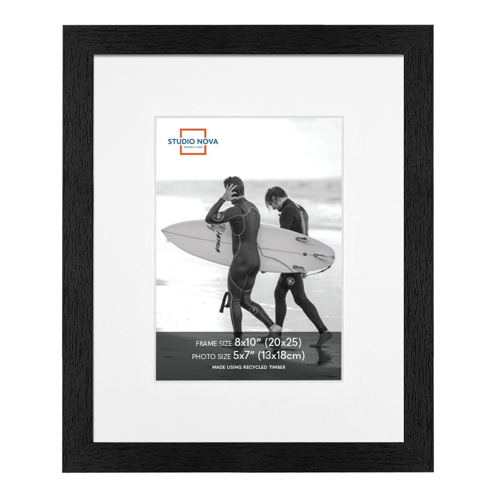 Studio Nova 8x10 to 5x7in Premium Wooden Black Photo Frame Set of 2 from our Studio Nova Home Basics Frame Bundles collection by Studio Nova