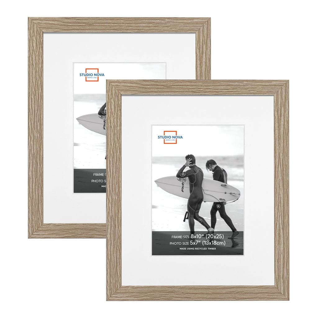 Studio Nova 8x10 to 5x7in Premium Wooden Natural Photo Frame Set of 2 from our Studio Nova Home Basics Frame Bundles collection by Studio Nova
