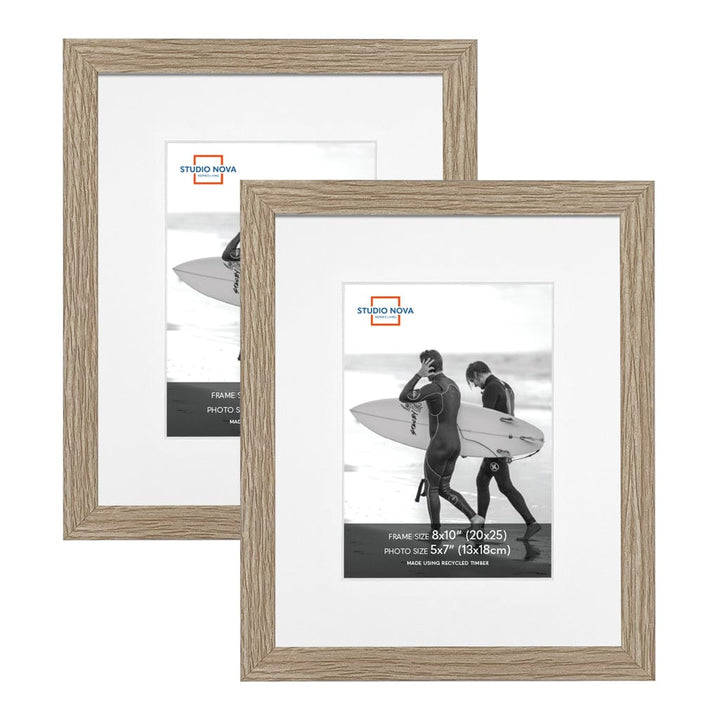 Studio Nova 8x10 to 5x7in Premium Wooden Natural Photo Frame Set of 2 from our Studio Nova Home Basics Frame Bundles collection by Studio Nova