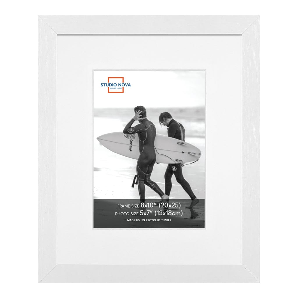Studio Nova 8x10 to 5x7in Premium Wooden White Photo Frame Set of 2 from our Studio Nova Home Basics Frame Bundles collection by Studio Nova