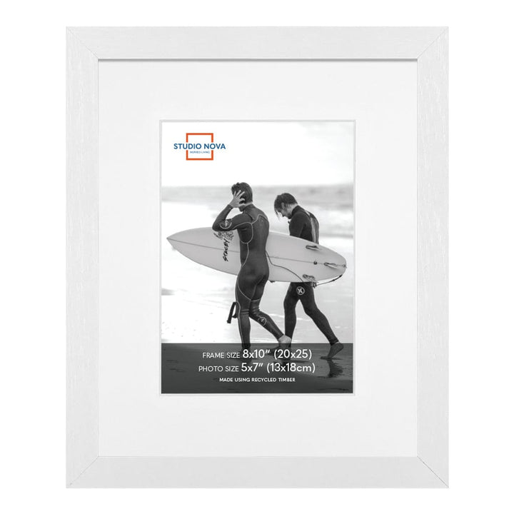 Studio Nova 8x10 to 5x7in Premium Wooden White Photo Frame Set of 2 from our Studio Nova Home Basics Frame Bundles collection by Studio Nova