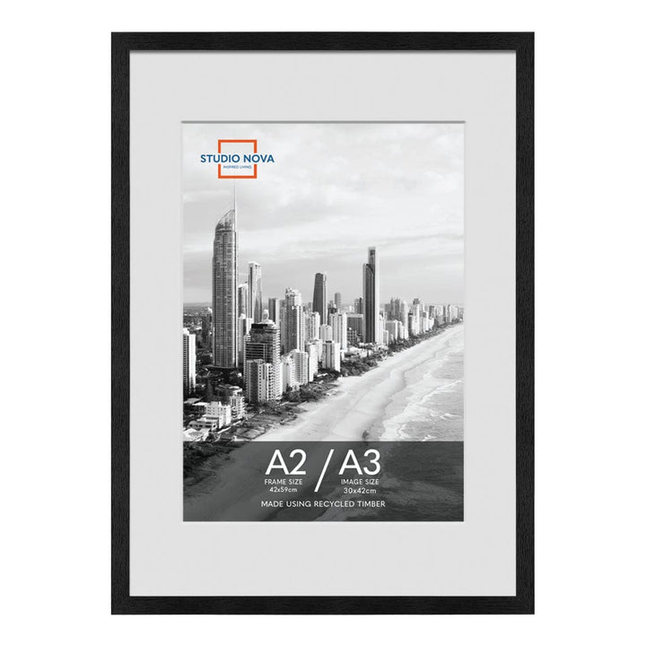 Studio Nova A2 to A3 Premium Wooden Black Poster Frame from our Studio Nova Home Basics Picture Frames collection by Studio Nova