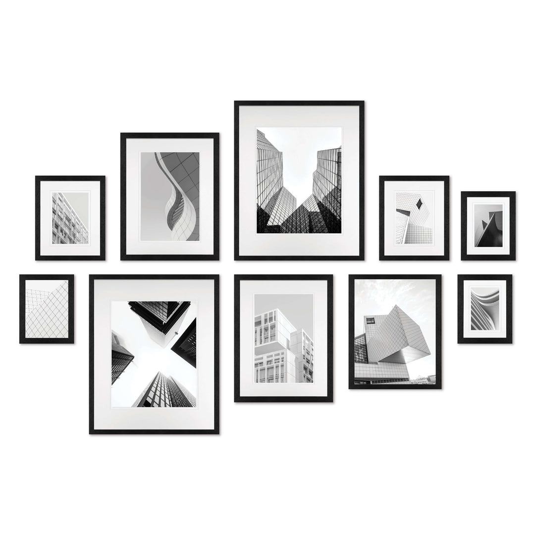 Studio Nova Black Gallery Photo Wall Frame Set (10 Piece) from our Studio Nova Gallery Photo Wall Frame Sets collection by Studio Nova