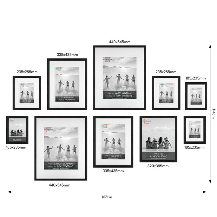 Studio Nova Black Gallery Photo Wall Frame Set (10 Piece) from our Studio Nova Gallery Photo Wall Frame Sets collection by Studio Nova