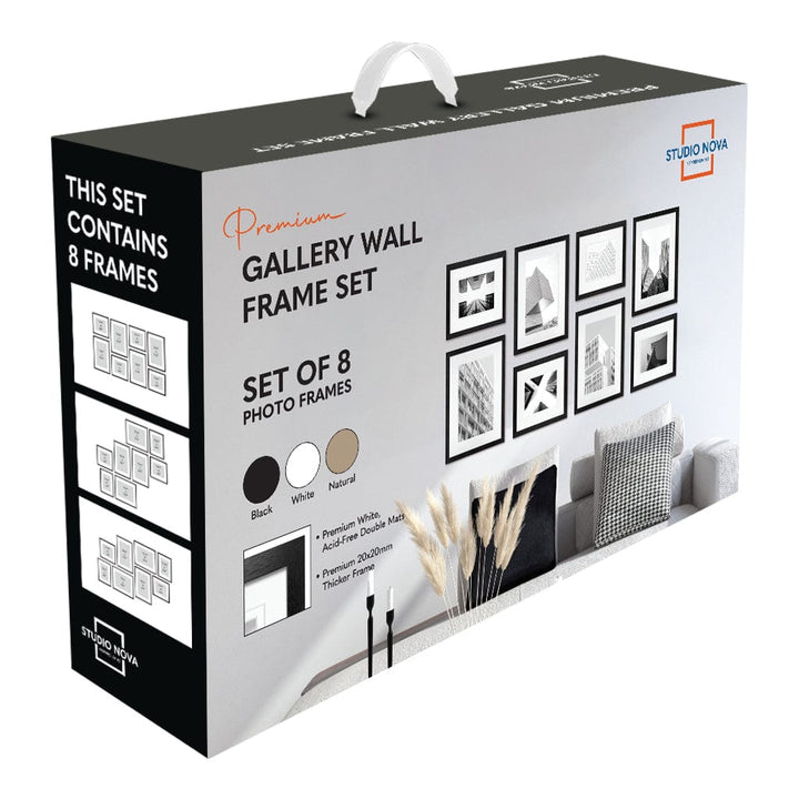 Studio Nova Black Gallery Photo Wall Frame Set (8 Piece) from our Studio Nova Gallery Photo Wall Frame Sets collection by Studio Nova