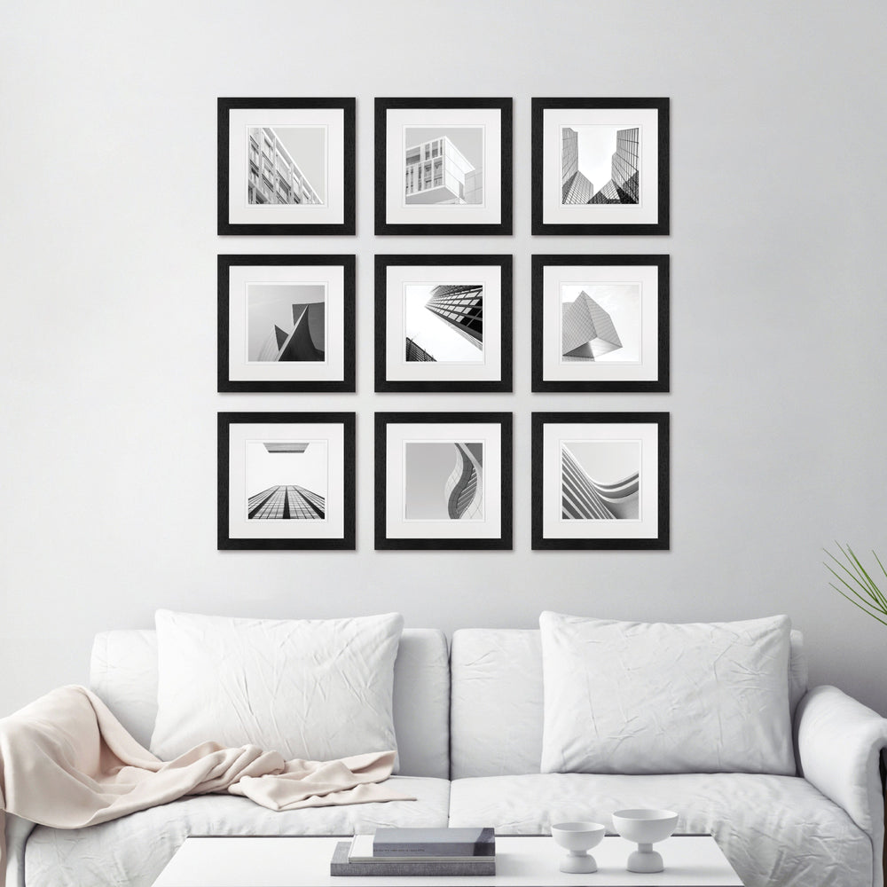 Studio Nova Black Gallery Photo Wall Square Frame Set (9 Piece) from our Studio Nova Gallery Photo Wall Frame Sets collection by Studio Nova