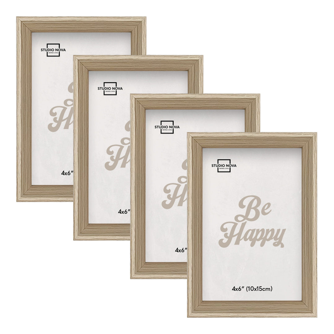 Studio Nova Bronte 4x6in Natural Oak Photo Box Frame Set of 4 from our Studio Nova Home Basics Frame Bundles collection by Studio Nova