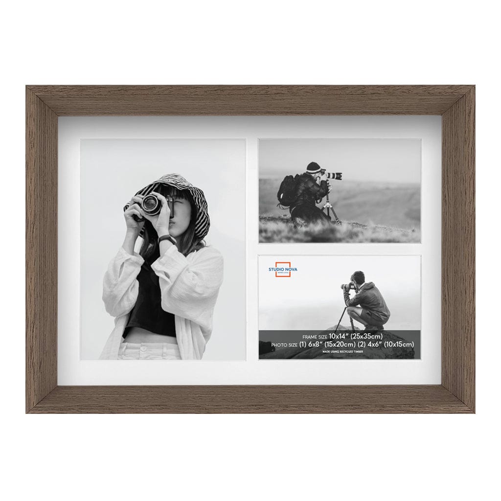 Studio Nova Mosman 10x14in Multi in Chestnut Photo Box Frame from our Studio Nova Home Basics Picture Frames collection by Studio Nova