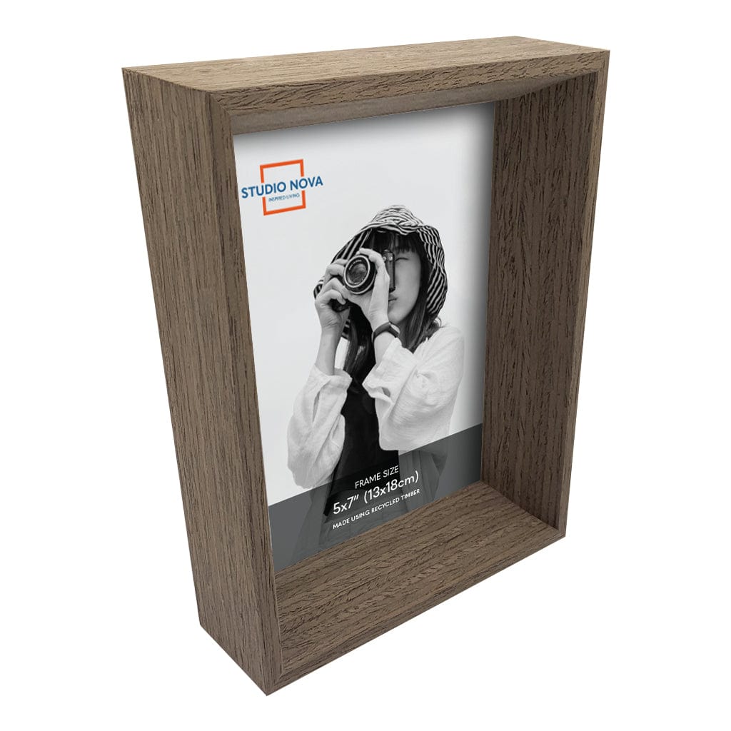 Studio Nova Mosman 5x7in Chestnut Photo Box Frame Set of 3 from our Studio Nova Home Basics Frame Bundles collection by Studio Nova