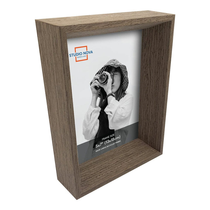 Studio Nova Mosman 5x7in Chestnut Photo Box Frame Set of 3 from our Studio Nova Home Basics Frame Bundles collection by Studio Nova