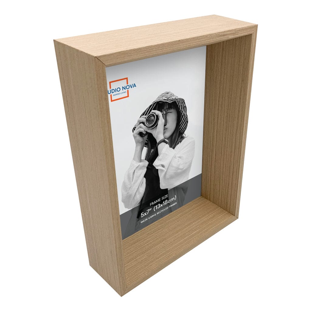 Studio Nova Mosman 5x7in Natural Oak Photo Box Frame Set of 3 from our Studio Nova Home Basics Frame Bundles collection by Studio Nova