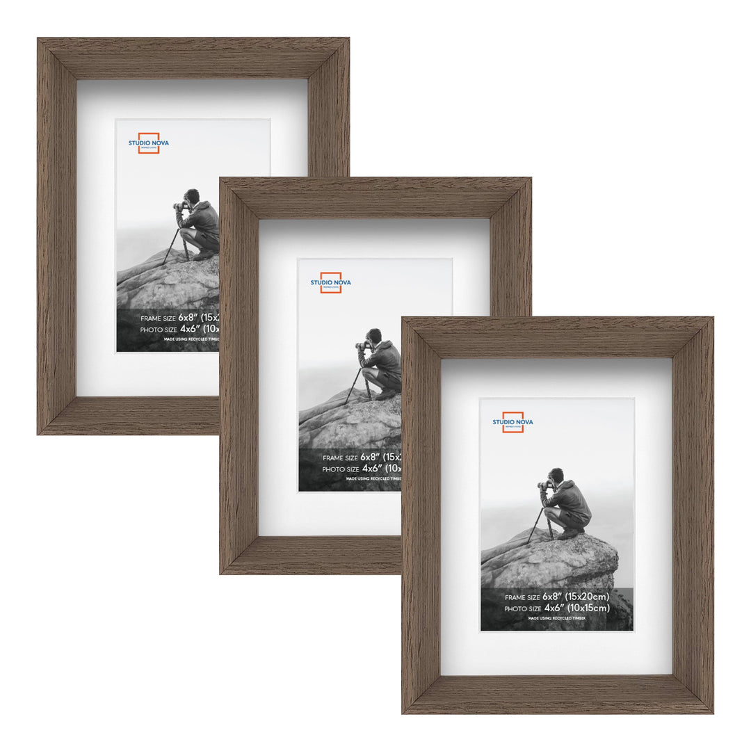 Studio Nova Mosman 6x8 to 4x6in Chestnut Photo Box Frame Set of 3 from our Studio Nova Home Basics Frame Bundles collection by Studio Nova