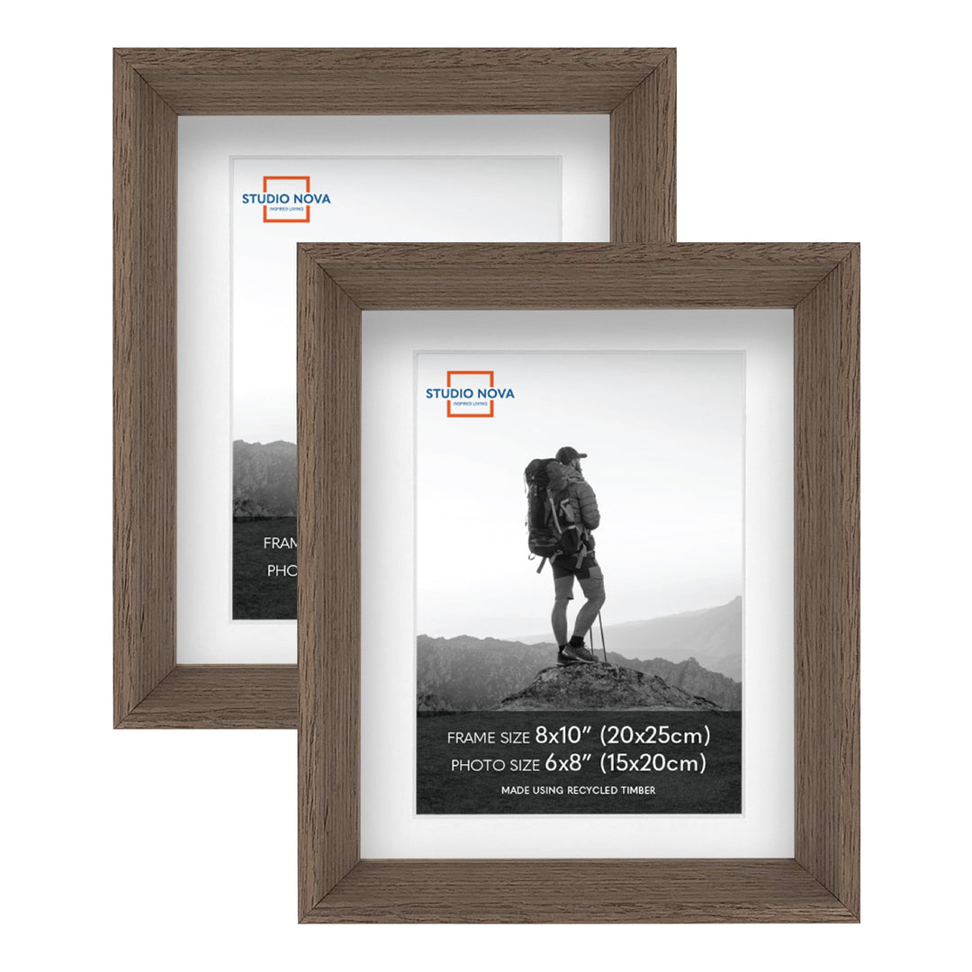 Studio Nova Mosman 8x10 to 6x8in Chestnut Photo Box Frame Set of 2 from our Studio Nova Home Basics Frame Bundles collection by Studio Nova