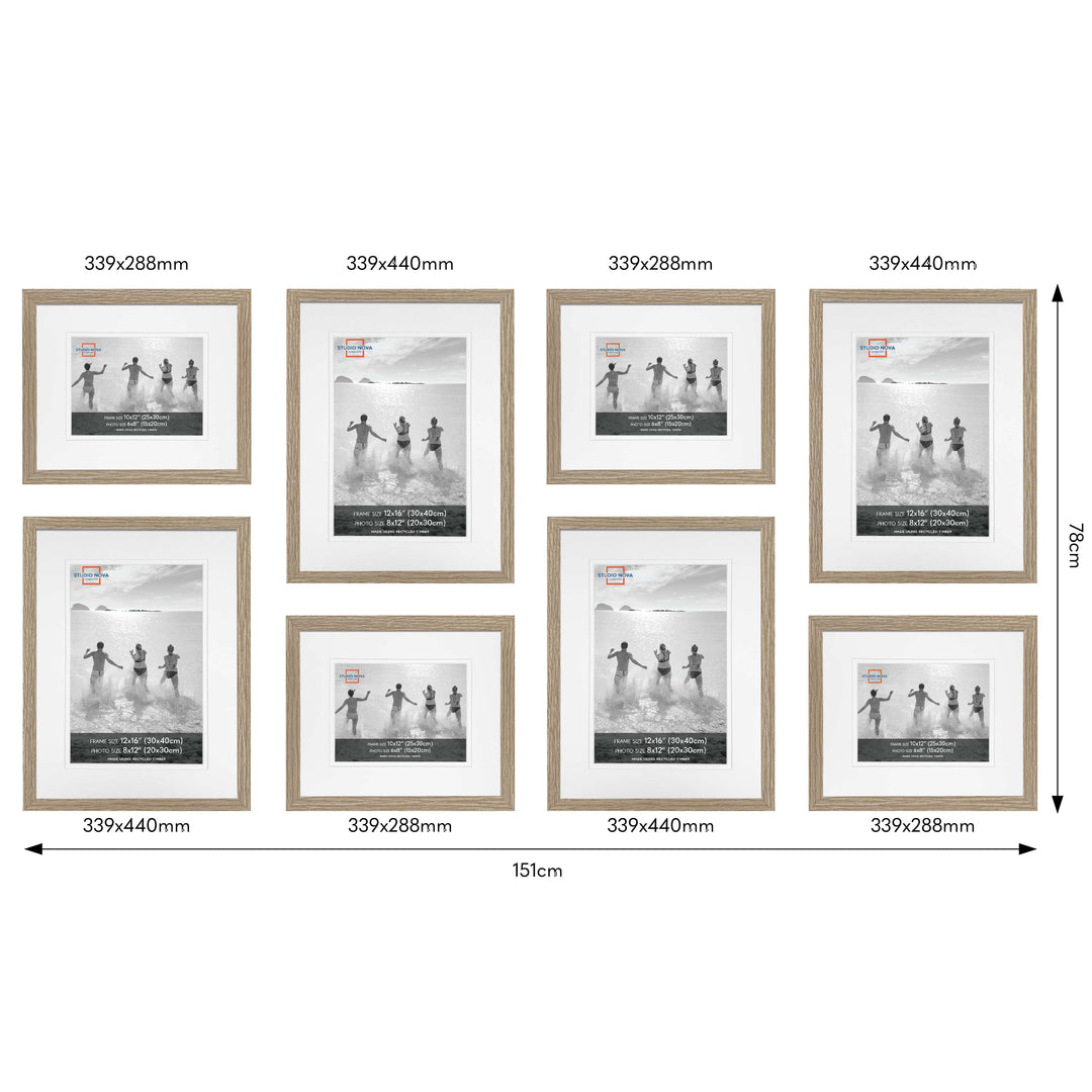 Studio Nova Natural Gallery Photo Wall Frame Set (8 Piece) from our Studio Nova Gallery Photo Wall Frame Sets collection by Studio Nova