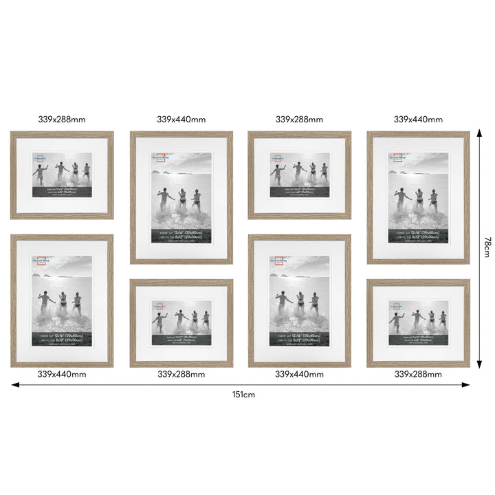 Studio Nova Natural Gallery Photo Wall Frame Set (8 Piece) from our Studio Nova Gallery Photo Wall Frame Sets collection by Studio Nova