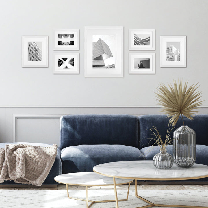 Studio Nova White Gallery Photo Wall Frame Set (7 Piece) from our Studio Nova Gallery Photo Wall Frame Sets collection by Studio Nova