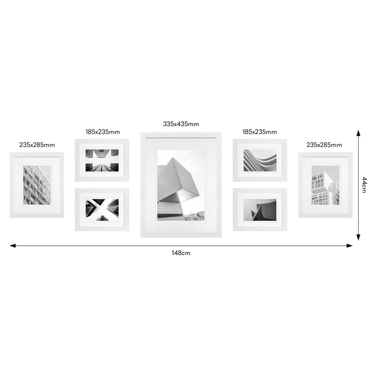 Studio Nova White Gallery Photo Wall Frame Set (7 Piece) from our Studio Nova Gallery Photo Wall Frame Sets collection by Studio Nova