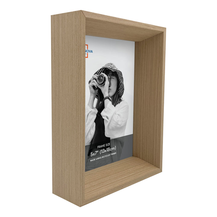 Studio Nova Mosman 5x7in Natural Oak Photo Box Frame Set of 3