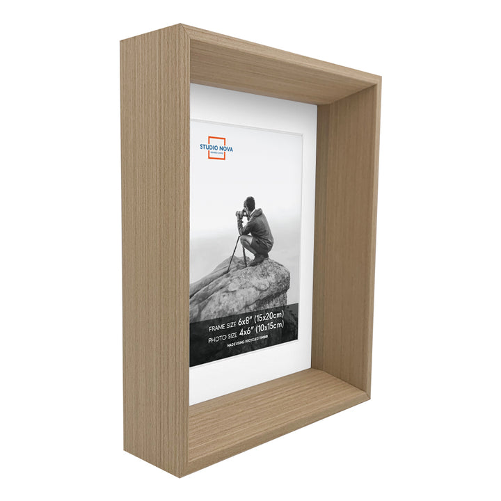 Studio Nova Mosman 6x8 to 4x6in Natural Oak Photo Box Frame Set of 3