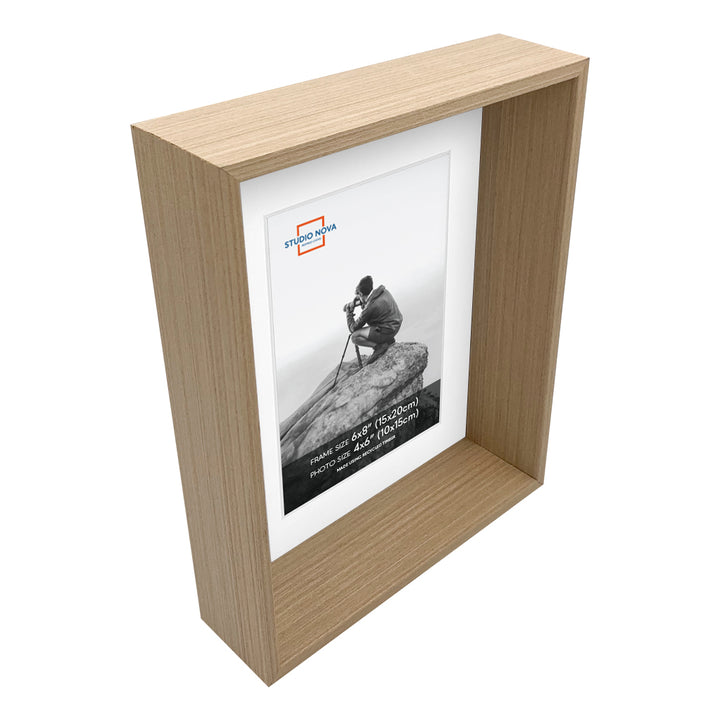 Studio Nova Mosman 6x8 to 4x6in Natural Oak Photo Box Frame Set of 3