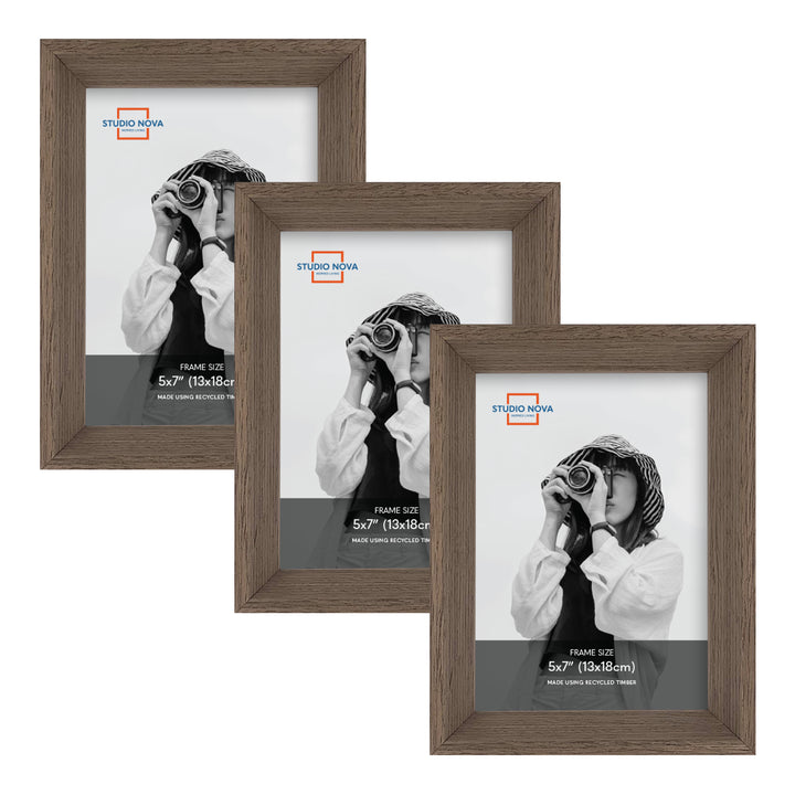 Studio Nova Mosman 5x7in Chestnut Photo Box Frame Set of 3