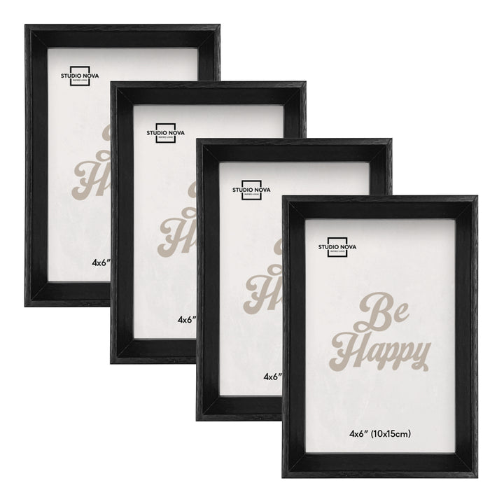 Studio Nova Bronte 4x6in Black Photo Box Frame Set of 4