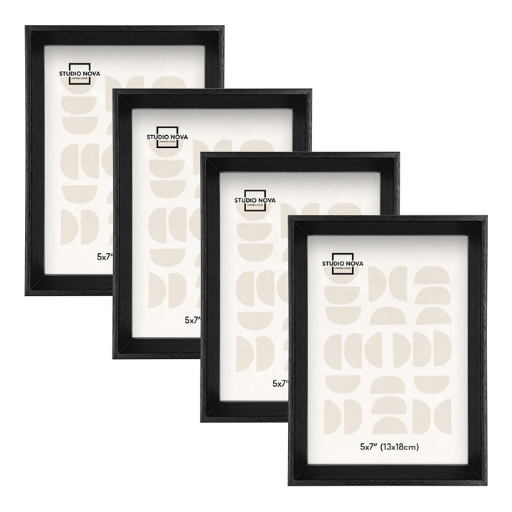 Studio Nova Bronte 5x7in Black Photo Box Frame Set of 4