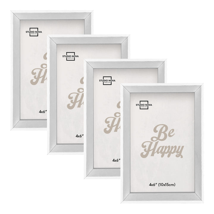 Studio Nova Bronte 4x6in White Photo Box Frame Set of 4