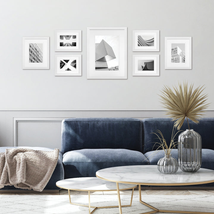Studio Nova White Gallery Photo Wall Frame Set (7 Piece)