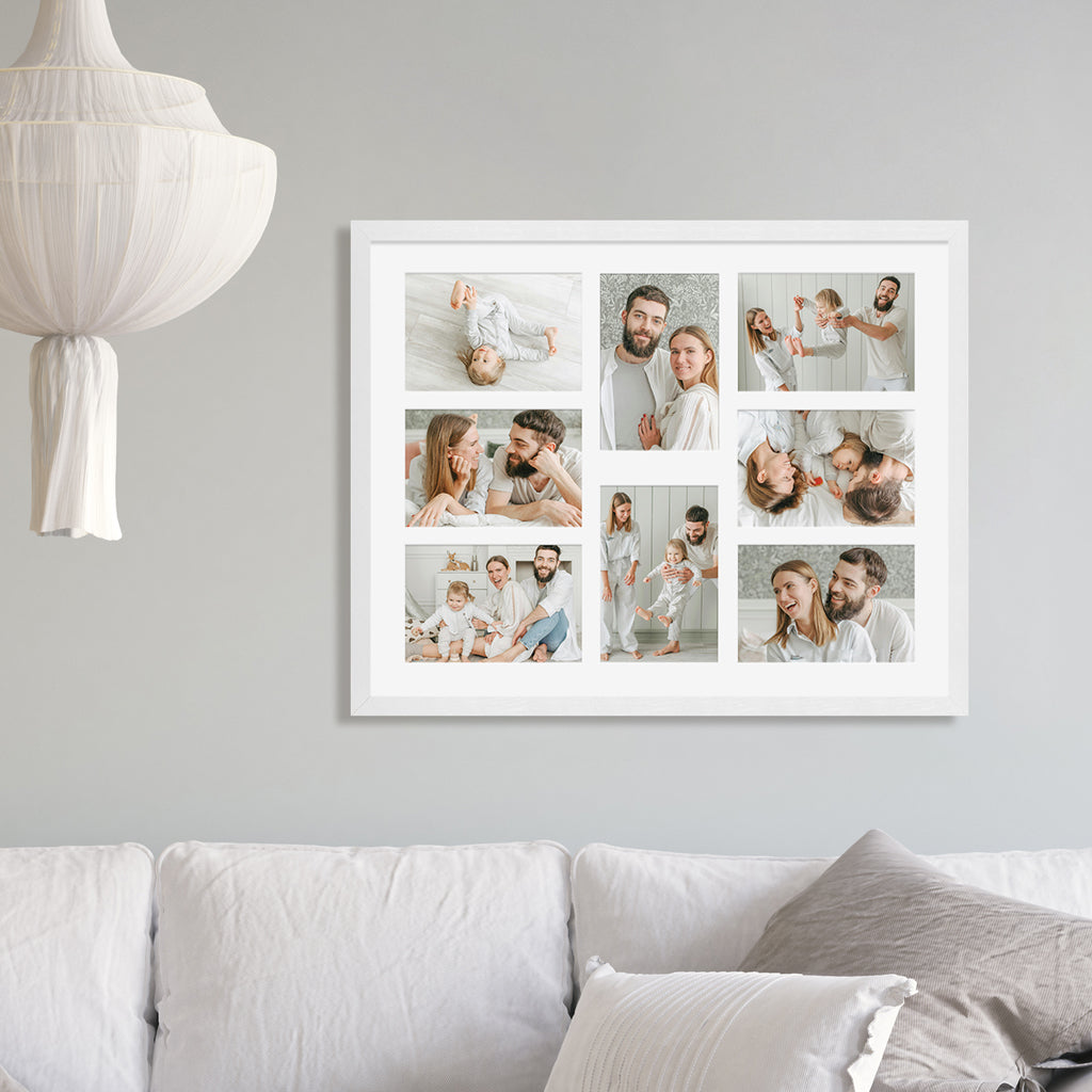 Studio Nova Premium Wooden White Collage Frame 16x20in (8 Photos)