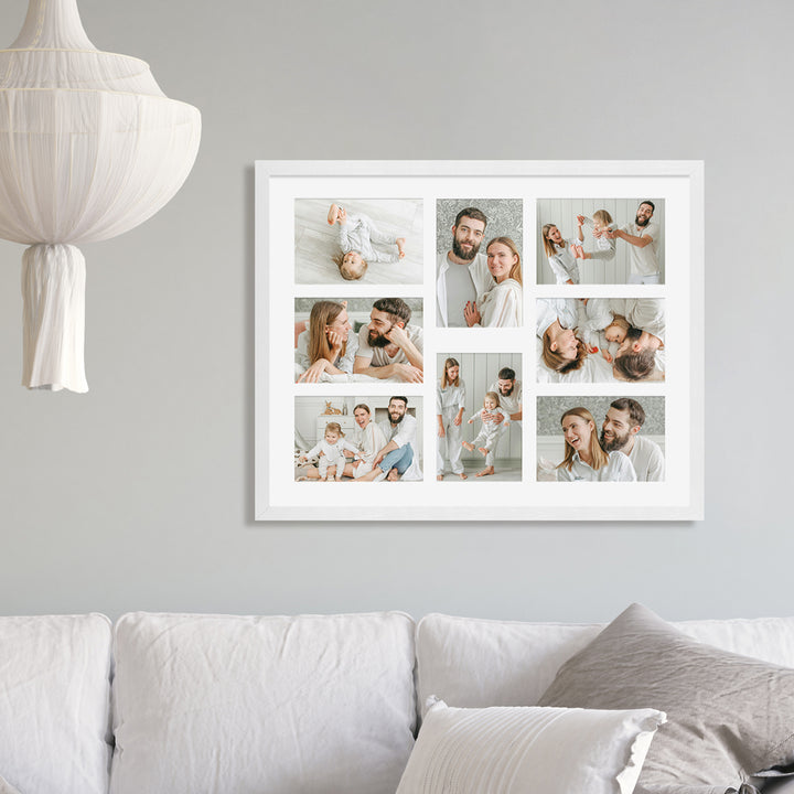 Studio Nova Premium Wooden White Collage Frame 16x20in (8 Photos)