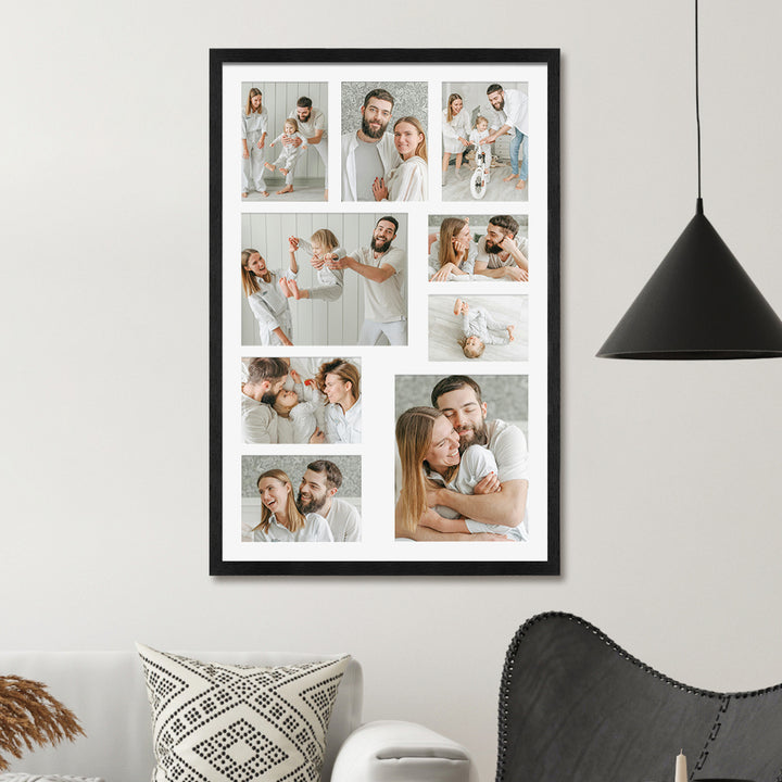 Studio Nova Premium Wooden Black Collage Frame 20x30in (9 Photos)