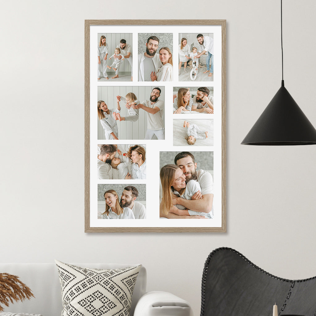 Studio Nova Premium Wooden Natural Collage Frame 20x30in (9 Photos)