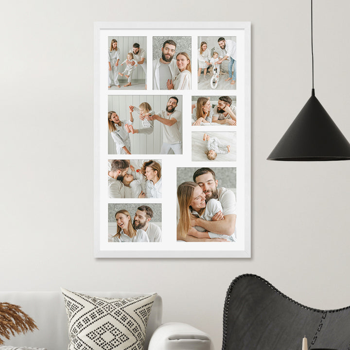 Studio Nova Premium Wooden White Collage Frame 20x30in (9 Photos)