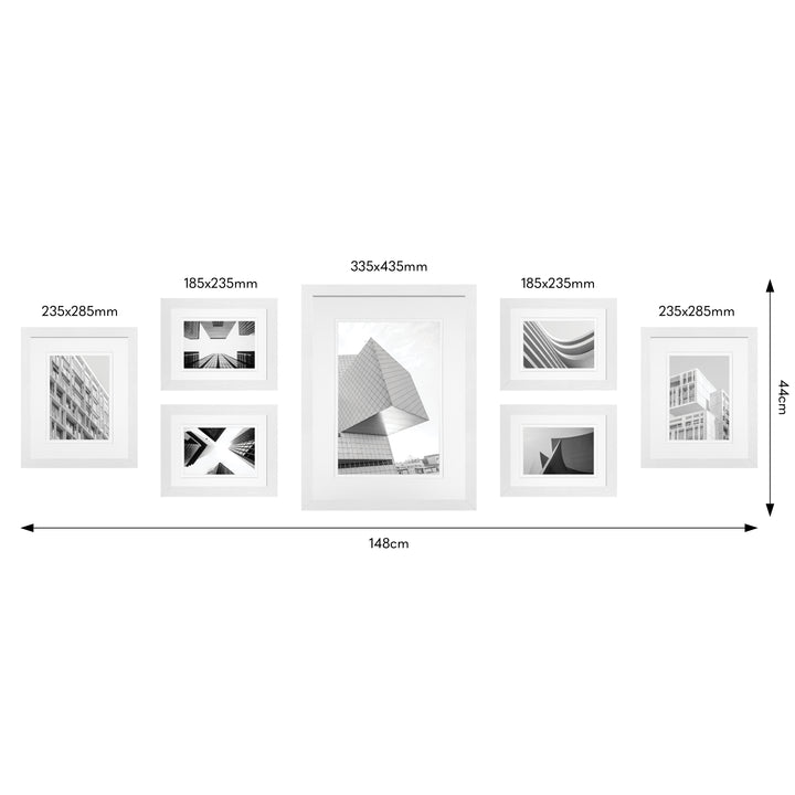 Studio Nova White Gallery Photo Wall Frame Set (7 Piece)