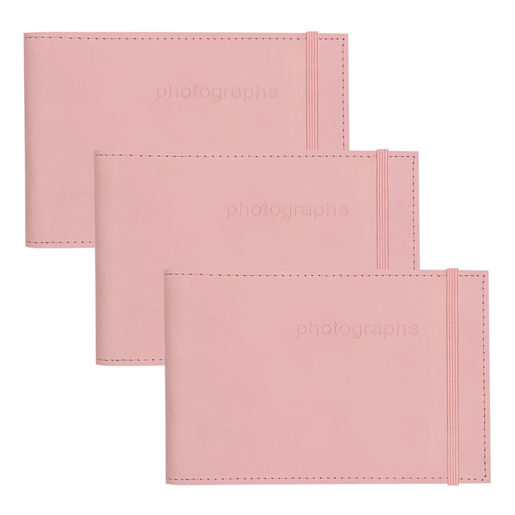 Citi Leather Pocket Album Baby Pink 4x6 pht (3pk) from our Photo Albums collection by Profile Australia