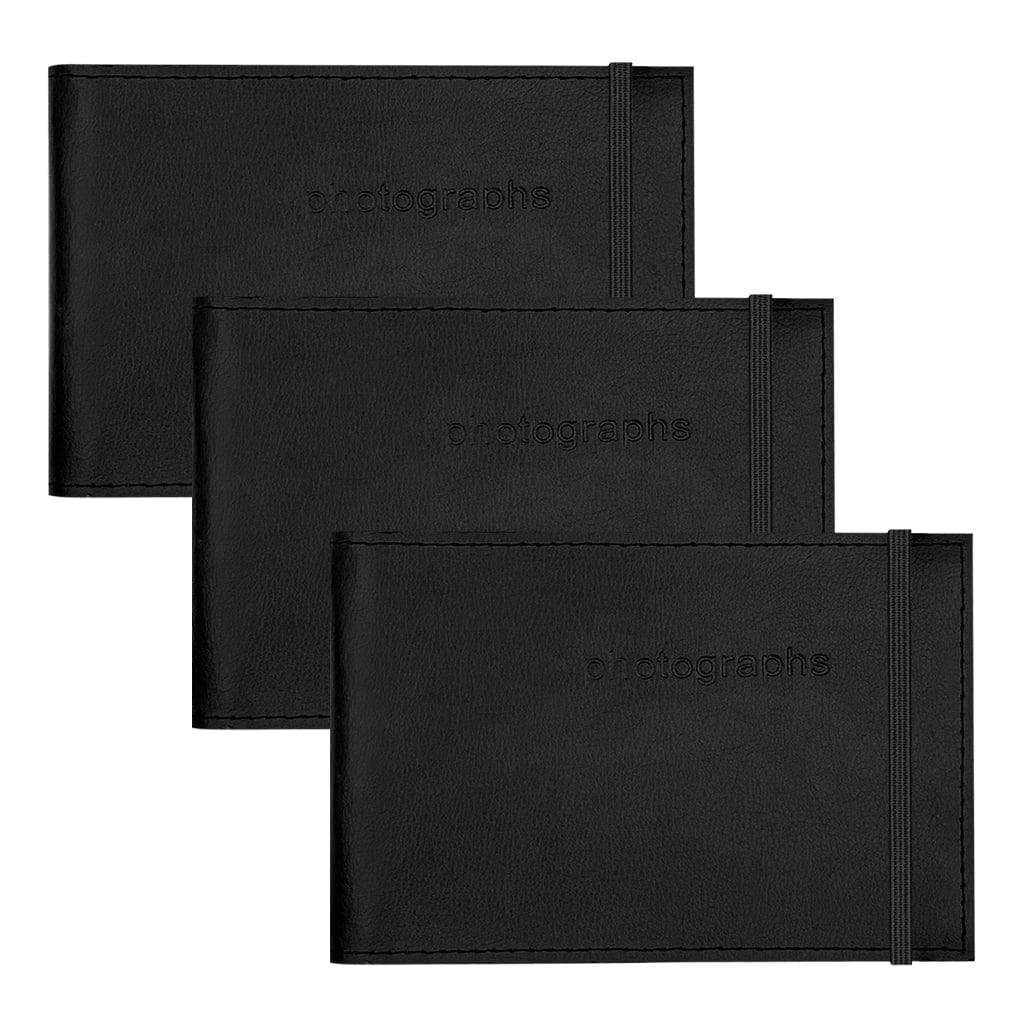 Citi Leather Pocket Album Black 4x6 pht (3pk) from our Photo Albums collection by Profile Australia