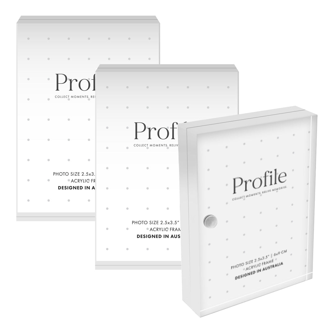Newtown Acrylic Photo Block 2.5x3.5 (3pk) from our Acrylic Display Frames collection by Profile Australia