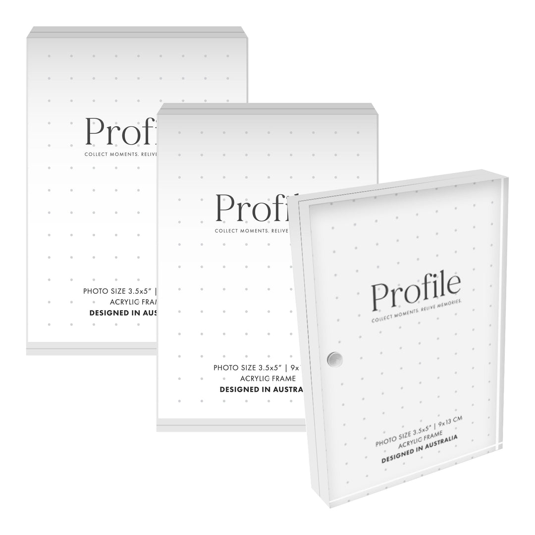 Newtown Acrylic Photo Block 3.5x5 (3pk) from our Acrylic Display Frames collection by Profile Australia