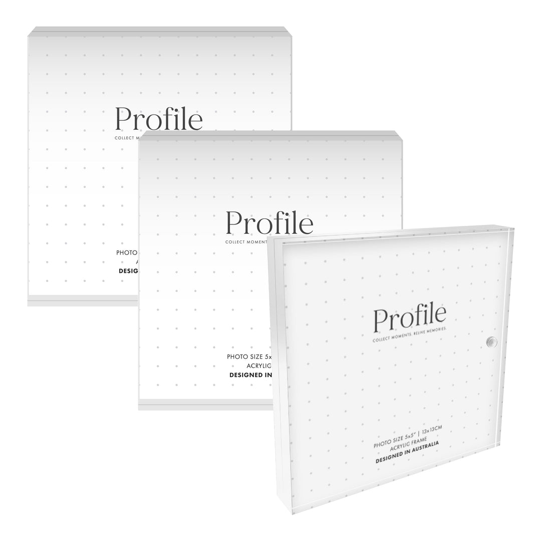 Newtown Acrylic Photo Block 5x5 (3pk) from our Acrylic Display Frames collection by Profile Australia