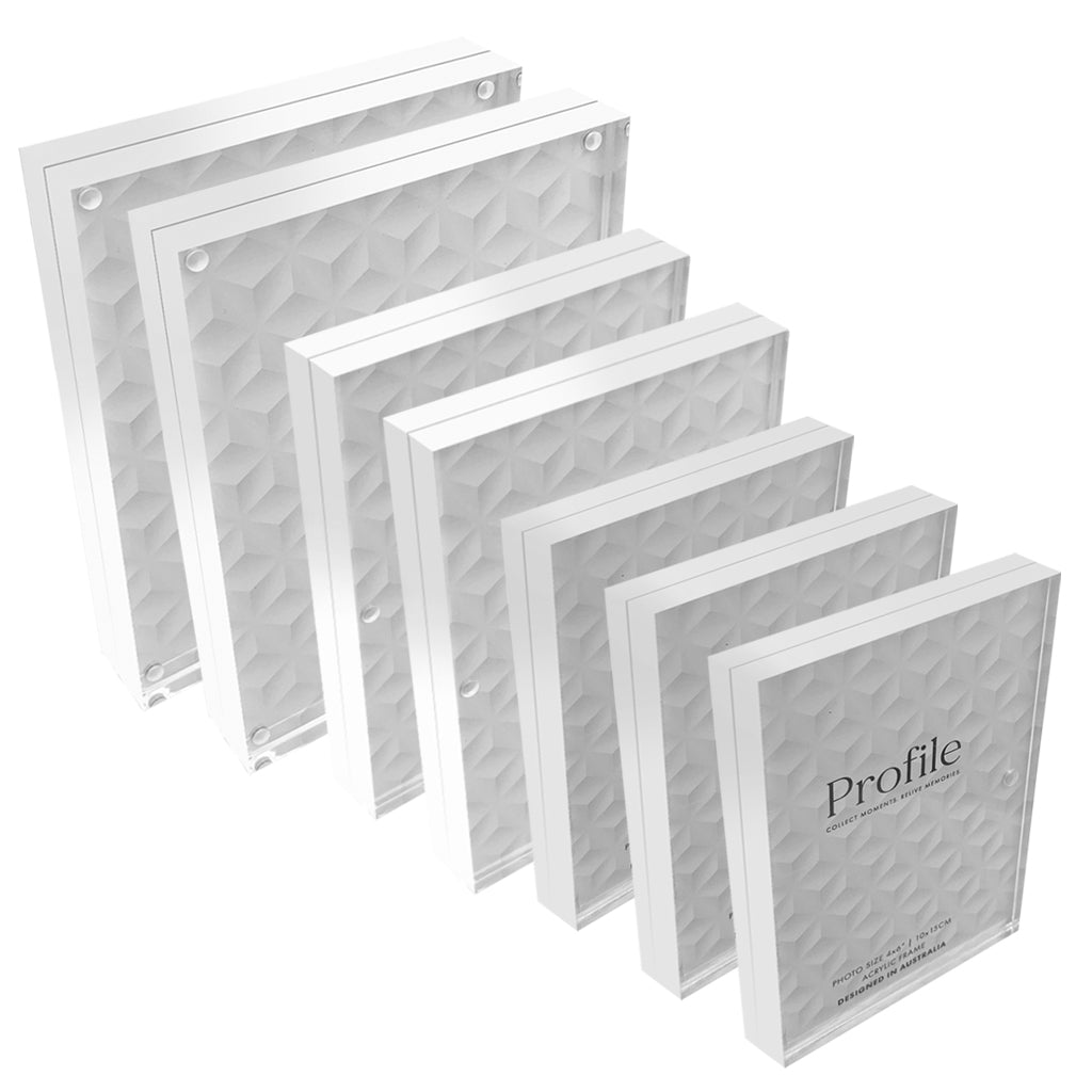 Newtown Acrylic Photo Display Frame Set - Pack of 7 from our Acrylic Display Frames collection by Studio Nova