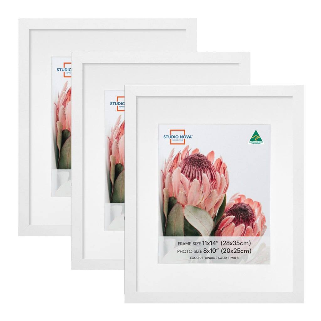 Studio Nova Australia 11x14/8x10 Frame Set White (3pk) from our Australian Made Picture Frames collection by Studio Nova