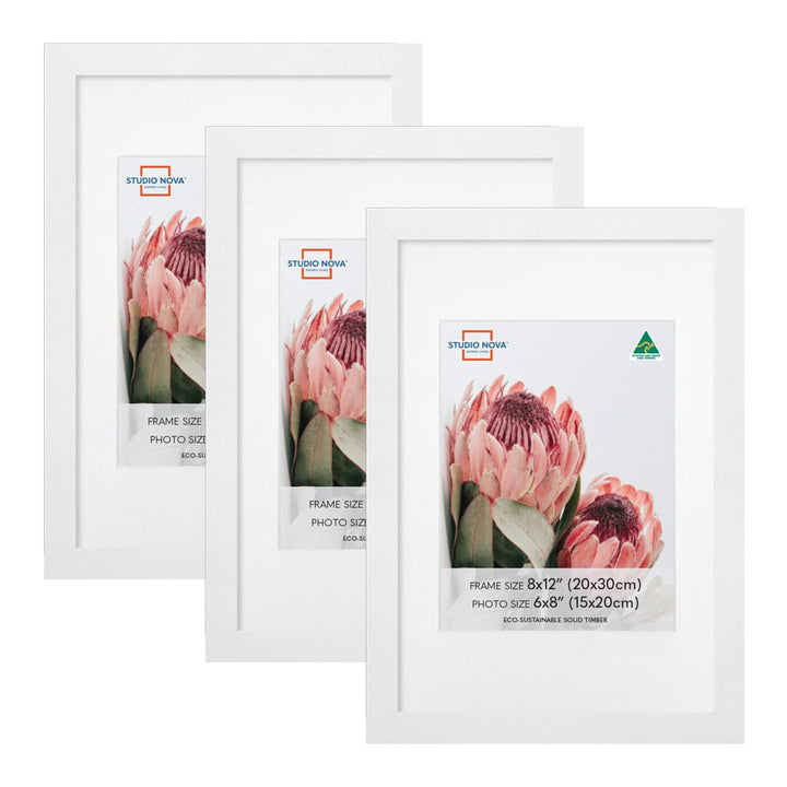 Studio Nova Australia 8x12/6x8 Frame Set White (3pk) from our Australian Made Picture Frames collection by Studio Nova