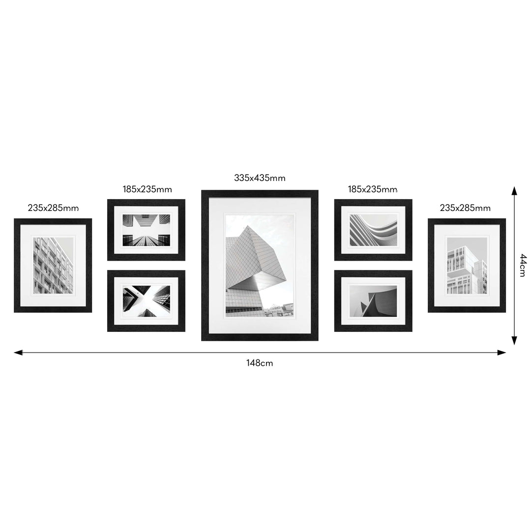 Studio Nova Black Gallery Photo Wall Frame Set (7 Piece) from our Studio Nova Gallery Photo Wall Frame Sets collection by Studio Nova